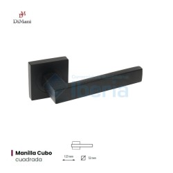 MANILLA 4223 CUBO C/R CUAD ALUM NEGRO