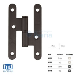 PERNIO 100X57 S/REM INOX NEGRO DCHA 8119