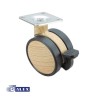 RUEDA GIRAT FRENO 75 MADERA HAYA 1-0631