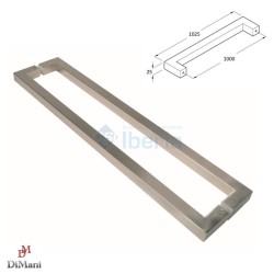 MANILLON DOBLE BARRA CUAD 25/1000 INOX