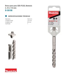 BROCA SDS 10x50x115mm NEMESIS MAKITA
