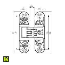 BISAGRA K6200 20BIDXSX 9016 BLANCA KRONA