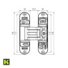 BISAGRA INVISIBLE K6300 CROMO SATINADO