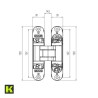 BISAGRA OCULTA K7000 CROMO SATINADO KRONA