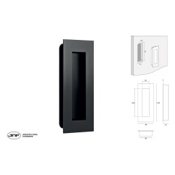 CAZOLETA RECTANGULAR IN.16.412 135x55 TITANIUM BLACK
