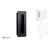 CAZOLETA RECTANGULAR IN.16.412 135x55 TITANIUM BLACK JNF