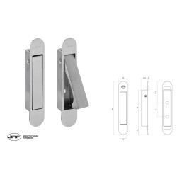 TIRADOR EMBUTIR BASCULANTE 100X19mm INOX