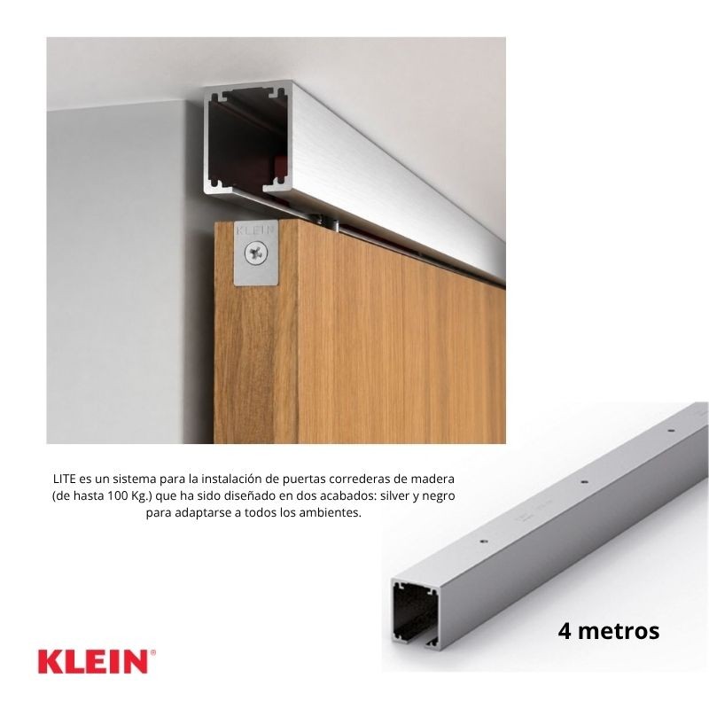 CARRIL 2204 LITE+ 100 4mt ALUMINIO PLATA