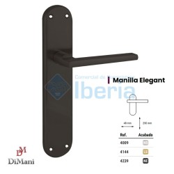 MANILLA JGO C/PLACA ELEGANT NEGRA 4239
