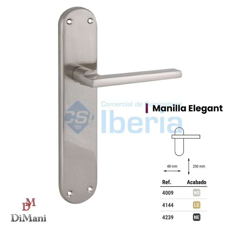 MANILLA JGO C/PLACA ELEGANT NIQUEL 4009