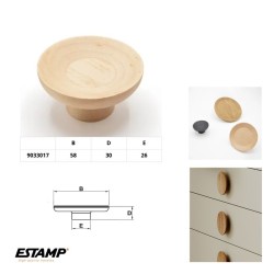 TIRADOR POMO 9033 ARCE BARNIZ TRANS 58mm