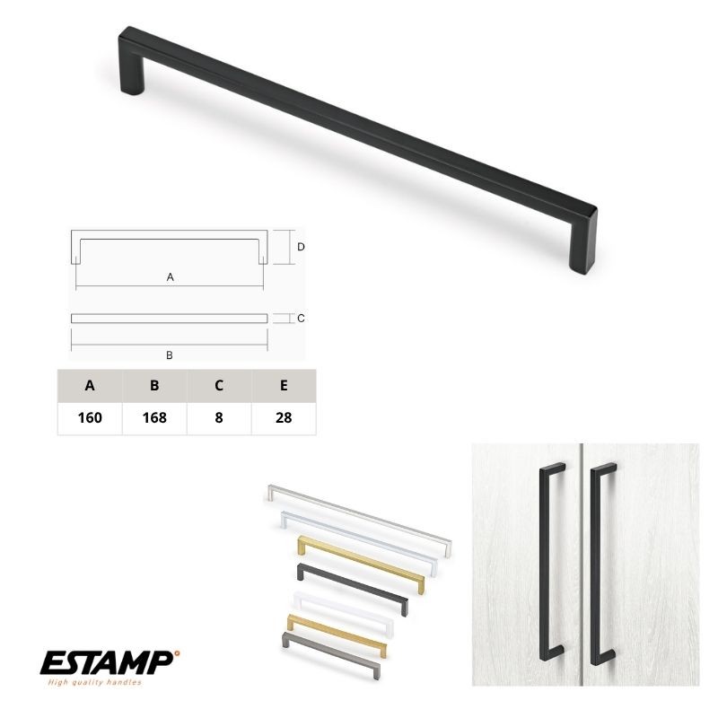 TIRADOR BASIC 168/160mm NEGRO 6764-032